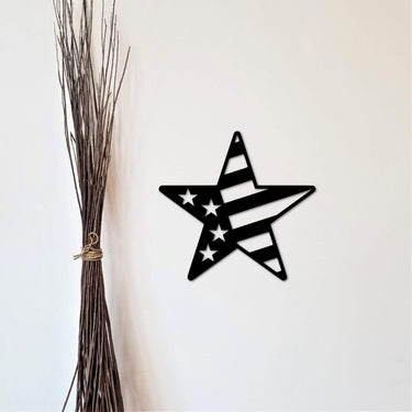 US Star Flag Metal Wall Art | Americana Wall Decor | Patriotic Flag Star Sign | Americana Decor | Patriotic Gifts for 4th of July